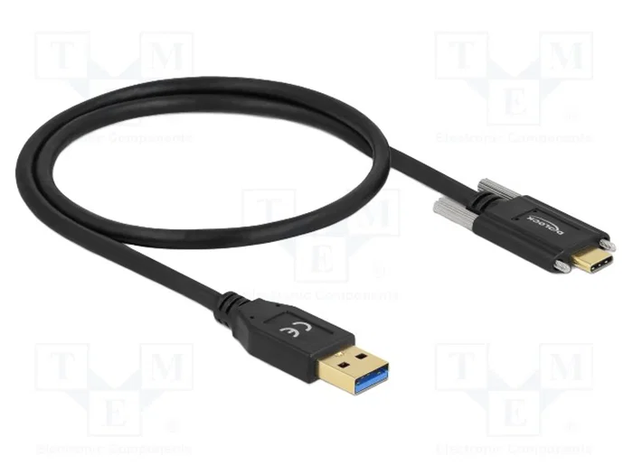 DeLOCK Cable USB SuperSpeed 10 Gbps Tipo-A a USB Tipo-C™ con tornillos 0,5 m DeLOCK Cable USB SuperSpeed 10 Gbps Tipo-A a USB Tipo-C™ con tornillos 0,5 m