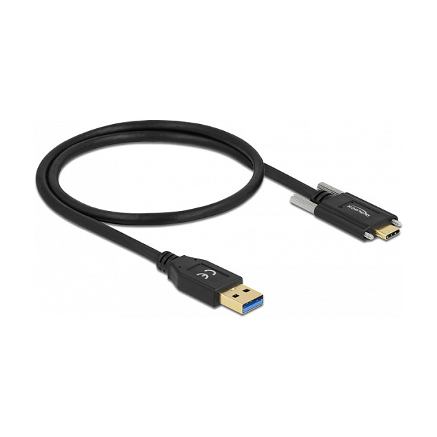 DeLOCK Cable USB 10 Gbps Tipo-A a USB Tipo-C™ con tornillos 0,5 m