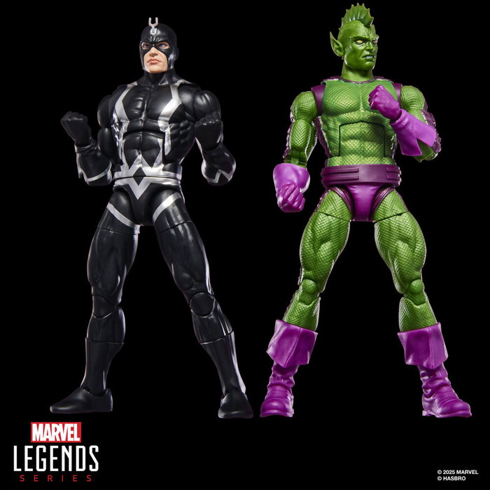 Hasbro Marvel Legends Series Blister 2 Figuras Black Bolt & Triton Inhumanos Articuladas 15cm con Accesorios Oficiales
