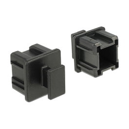 DeLOCK 64012 Cubierta antipolvo para Mini SAS HD SFF 8644 con agarre, 10 unidades, Negro