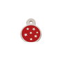 Placa identificativa para collar Imarc PetScribe Passion Rojo Plata