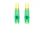 LANBERG Cable de Fibra Óptica LC/APC Duplex 2m SMF G657A1 Amarillo