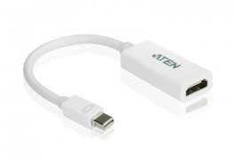 ATEN Adaptador de Mini DisplayPort Macho a HDMI Hembra, Blanco, 1080p, Resolución Máxima 1920x1200, Referencia VC980