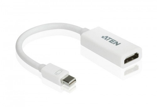 ATEN Adaptador de Mini DisplayPort Macho a HDMI Hembra, Blanco, 1080p, Resolución Máxima 1920x1200, Referencia VC980 ATEN Adaptador de Mini DisplayPort Macho a HDMI Hembra, Blanco, 1080p, Resolución Máxima 1920x1200, Referencia VC980