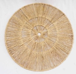 DKD Home Decor Decoración de Pared Yute y Metal Natural 90x90 cm