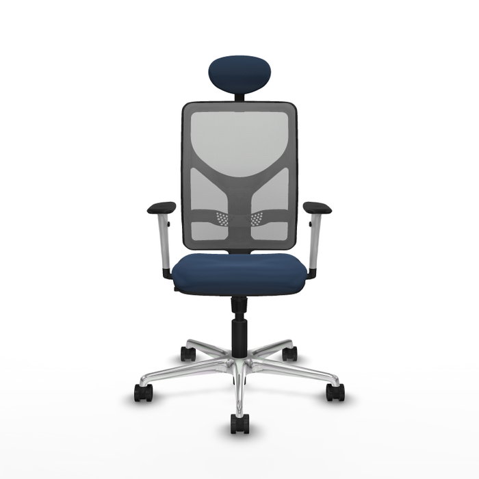 PIQUERAS Y CRESPO Silla de oficina Motilla con mecanismo Sincro, Azul marino y Gris PIQUERAS Y CRESPO Silla de oficina Motilla con mecanismo Sincro, Azul marino y Gris