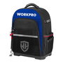 Workpro Mochila para Herramientas 25 Litros, 39 Compartimentos, Poliéster 840D Reforzado, Acolchada, 46 x 38 x36 cm, Negro/Azul