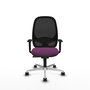 PIQUERAS Y CRESPO Silla de oficina Cilanco con mecanismo Sincro, Morado y Negro