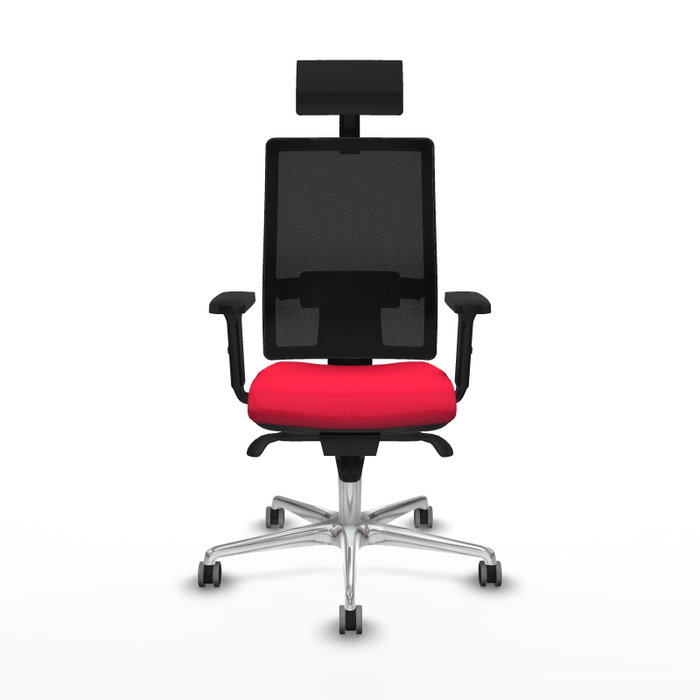 PIQUERAS Y CRESPO Silla de oficina Horna con Mecanismo Sincro, Rojo y Negro