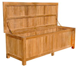 DKD Home Decor Baúl Terraza y Jardín Marrón 150 x 55 x 50 cm