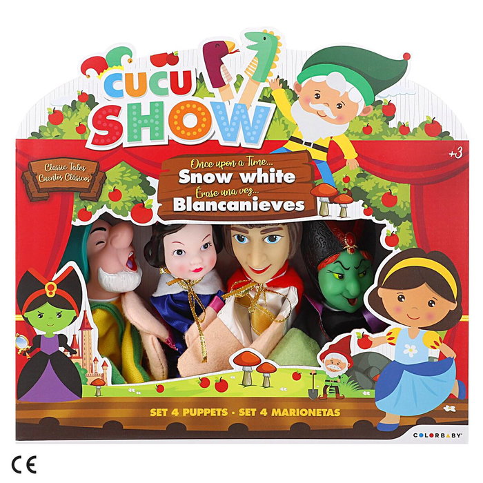 Color Baby Marionetas Blancanieves Set de 4 piezas de 25 cm Color Baby Marionetas Blancanieves Set de 4 piezas de 25 cm