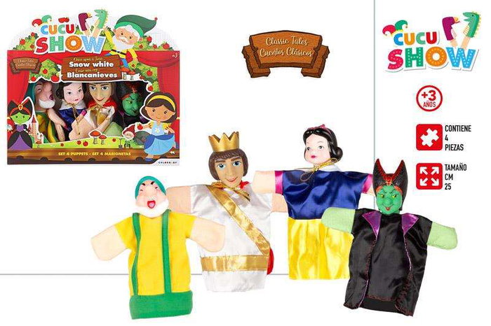 Color Baby Marionetas Blancanieves Set 4 Piezas 25 cm
