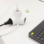 GSC Evolution Ladrón alargador triple salida + 2 USB 1,4M