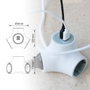 GSC Evolution Ladrón alargador triple salida + 2 USB 1,4M
