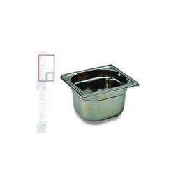 Rieber Cubeta GN 1/6-200 de Acero Inoxidable, Capacidad 2.8 Litros para Almacenaje y Transporte