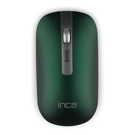 Inca Ratón IWM-531RY Inalámbrico y Bluetooth, Óptico 1600 DPI, Batería Recargable, Color Verde, Ratón Ergonómico para Oficina