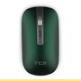 Inca Ratón IWM-531RY Inalámbrico y Bluetooth, Óptico 1600 DPI, Batería Recargable, Color Verde, Ratón Ergonómico para Oficina