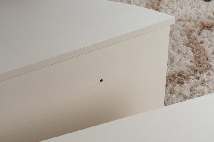 Nordure Mesa de Centro de Madera Blanca 90x60x30 cm