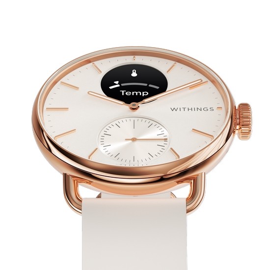 Withings ScanWatch 2 38mm Rose Gold - Reloj inteligente con EKG, oxímetro, pulseira, OLED