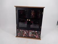 DKD Home Decor Joyero MDF y Cristal Negro 30x12x35