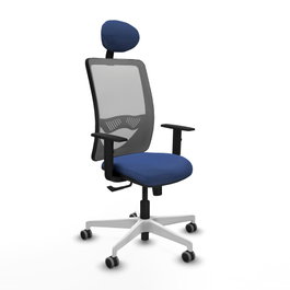 PIQUERAS Y CRESPO Silla de oficina Zulema Azul marino y Gris