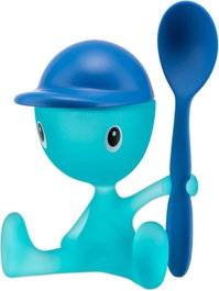 Alessi Cico Huevera con Salero y Cuchara Azul