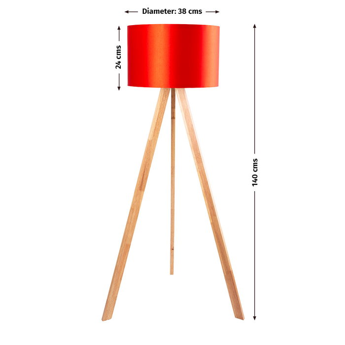 Lámpara de Suelo Kano-1 Rojo/Crema Lámpara de Suelo Kano-1 Rojo/Crema