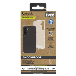 Muvit Funda Recycletek Shockproof 3M para Samsung Galaxy - Protección de Caídas hasta 3 Metros - Fabricada con Material 100% Reciclado