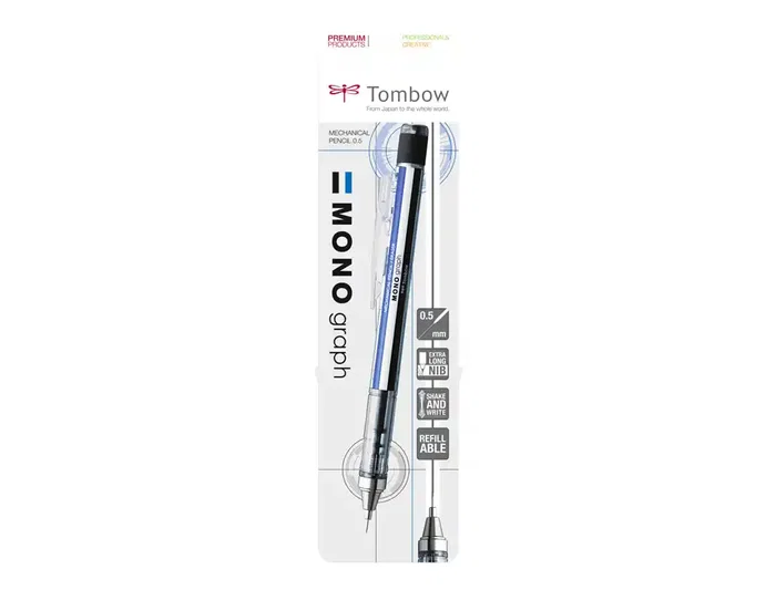 Tombow Portaminas Profesional Mono Graph con Clip 0.5 mm