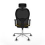 PIQUERAS Y CRESPO Silla de oficina Jorquera Sincro/Traslack Amarillo/Negro