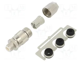 HARTING Conector M12 HARAX 3 pines macho recto