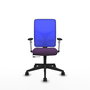 PIQUERAS Y CRESPO Silla de oficina Motilla con mecanismo Sincro/Traslack, Morado y Azul