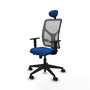 PIQUERAS Y CRESPO Silla de oficina Motilla con mecanismo Sincro/Traslack Azul y Gris