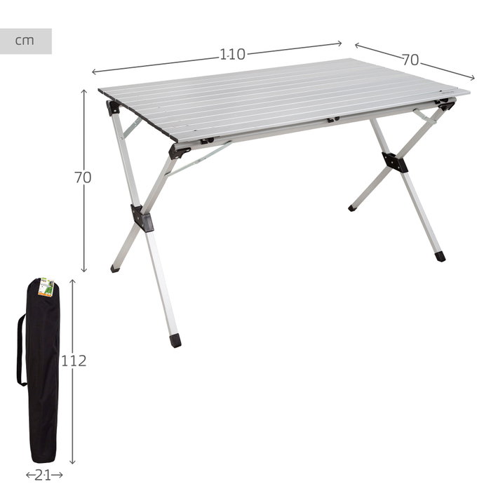 Aktive Mesa plegable de aluminio para camping