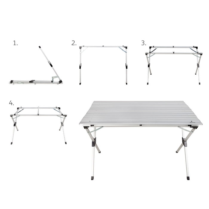 Aktive Mesa plegable de aluminio para camping