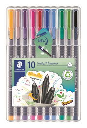 Rotulador Fibra Staedtler 334 Triplus Fineliner Estuche De 10