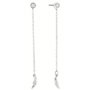 Secrecy Pendientes de cadena FREE SPIRIT en plata de ley con diamante