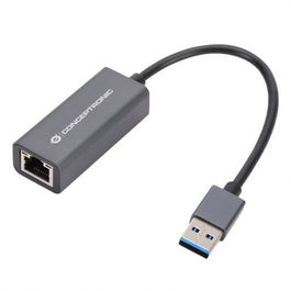 Conceptronic Adaptador USB 3.2 Gen 1 (3.1 Gen 1) a RJ45 Gigabit Ethernet 10/100/1000Mbps para PC/Portátil con Carcasa de Aluminio
