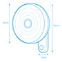 Edm Ventilador de Pared de 40 cm con Mando a Distancia, Blanco