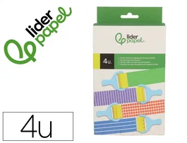 Liderpapel Esponja Manualidades con Texturas, Rodillo de Goma Foam para Pintar, Caja con 4 Unidades
