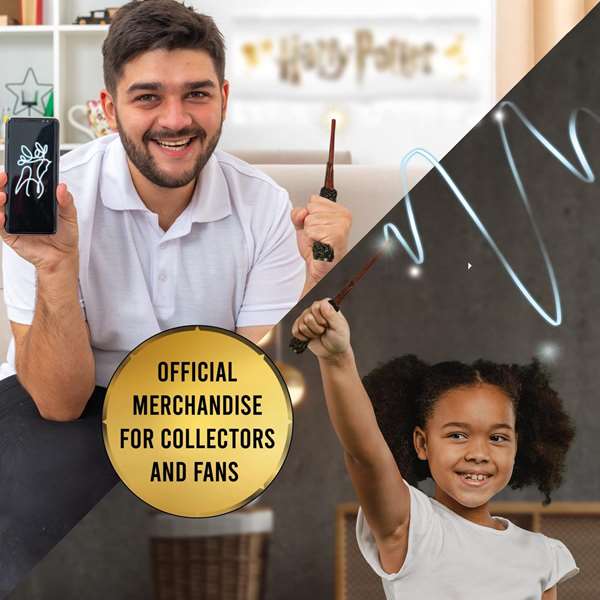 NECA Varita Harry Potter Lumos con Luz LED, 19 cm - Incluye Pilas