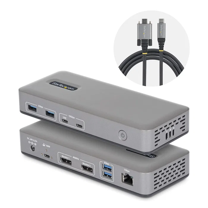 Hub USB Startech 201UE-USBC-DOCK Gris Hub USB Startech 201UE-USBC-DOCK Gris