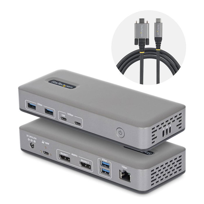 Startech Docking Station USB-C con 2 Puertos de Acceso Startech Docking Station USB-C con 2 Puertos de Acceso
