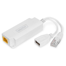 Digitus Splitter PoE USB-A 5V IEEE 802.3at 10/100Base-T(X) Blanco IP40
