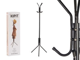 Kipit Perchero Metal Mate Negro 59.5x6x26.5cm (Set de 6)