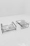 Hermia Escurreplatos SM004-B, Metal Negro, 35.5 x 29.5 x 23.5 cm, 2.5-5 mm Grosor, Diseño Elegante y Duradero para Cocina