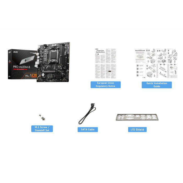 MSI PRO A620M-B Micro ATX AMD A620 Socket AM5 DDR5