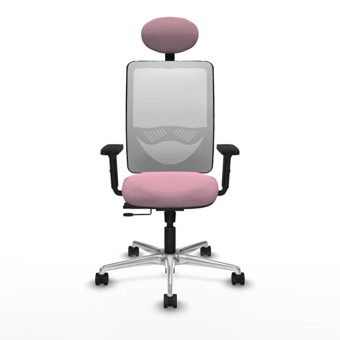 PIQUERAS Y CRESPO Silla de oficina Zulema Rosa y Blanca con Mecanismo Sincro/Traslack PIQUERAS Y CRESPO Silla de oficina Zulema Rosa y Blanca con Mecanismo Sincro/Traslack