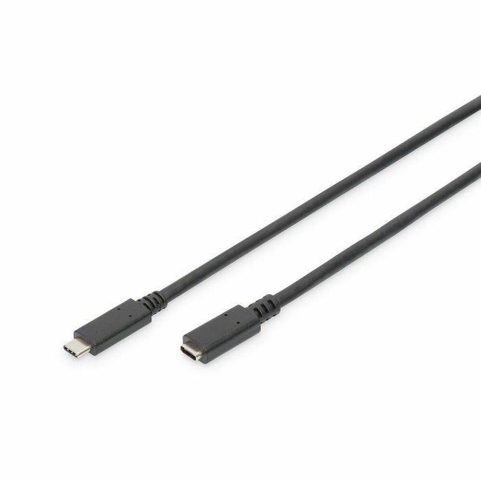 Digitus Cable de extensión USB-C 3.2 Gen2, USB-C a USB-C, 0,7 m, Negro