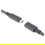 Digitus Cable de Extensión USB-C 3.2 Gen2 a USB-C, 0.7 m, 10 Gbit/s, Conector Macho a Hembra, Negro
